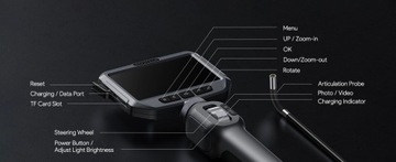 ENDOSKOP KAMERA INSPEKCYJNA DEPSTECH DS630 OBROTOWA IP67 6,2mm