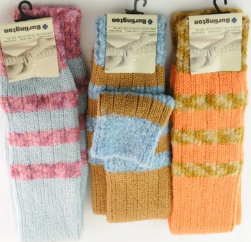 ГЕРЫ BURLINGTON, 60% ШЕРСТЬ, ТЕПЛЫЕ РУКАВА БУКЛЕЙКИ