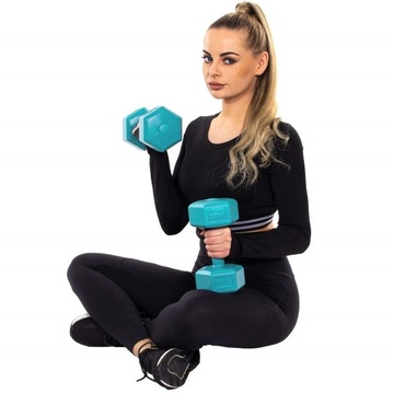 Набор гантелей 2х2,5 кг с шестиугольными гирями для домашних упражнений.