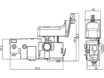 ПЕРЕКЛЮЧАТЕЛЬ BOSCH GBH 2-26 2-28 DFR DRE DFV