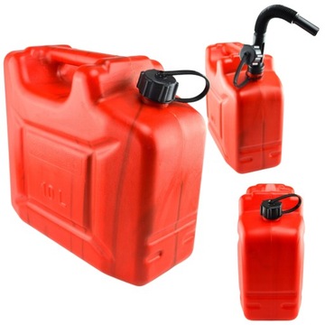 ПЛАСТИКОВАЯ КАННИСТРА 10 Л для топлива и масла с выдвижной RED FUNNY