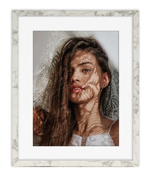 Ramka A4 21x29,7 passe-partout 15x21 Italia marmur