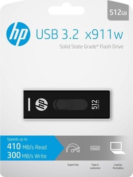 HP ИНК. Флэш-накопитель 512 ГБ HP USB 3.2 USB HPFD911W-512