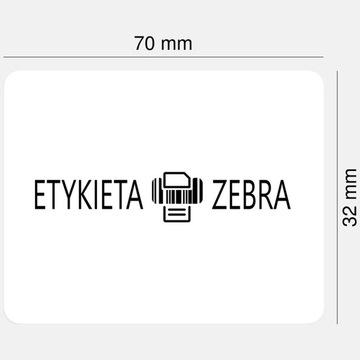 Etykiety termotransferowe Zebra 70x32mm fi 25mm