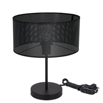 LAMPKA NOCNA STOŁOWA AŻUROWA DZIURKI 30 CM GABINET
