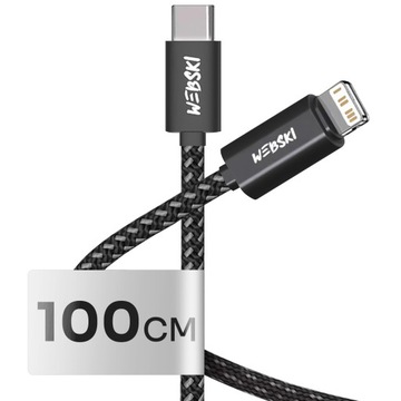 Webski Kabel Nylon 100Cm 27W Usb-C - Lightning