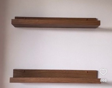 Półka na zdjęcia, orzech, 55 cm