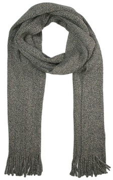 Szary Dziergany Szalik z Frędzlami V.Fraas