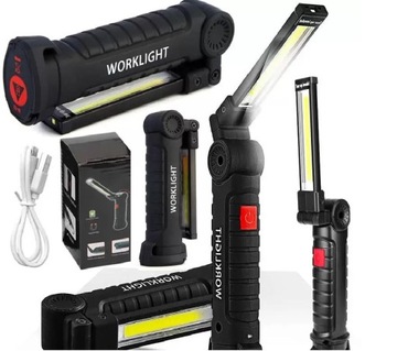 LAMPKA WARSZTATOWA LATARKA Z MAGNESEM USB 5w1
