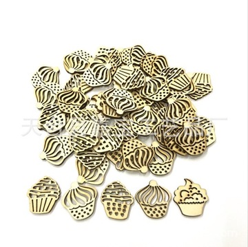 50 SZTUK DIY DOODLE ZABAWKI EDUKACYJNE KARTONOWE CIASTO NATURALNE DREWNIANE KRASZTAŁKI SCRAPBOO