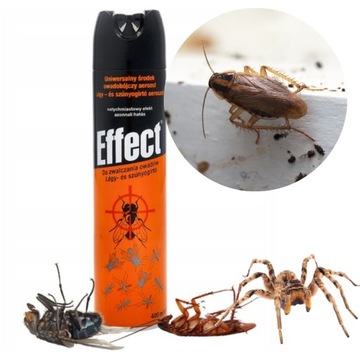 SPRAY KARALUCHY PRUSAKI PAJĄKI 400ml Effect SKUTECZNY NA WSZYSTKIE OWADY