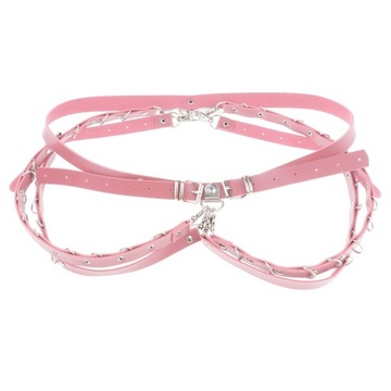 Biżuteryjny łańcuszek na talię dla kobiet Punk Body Belt Pink