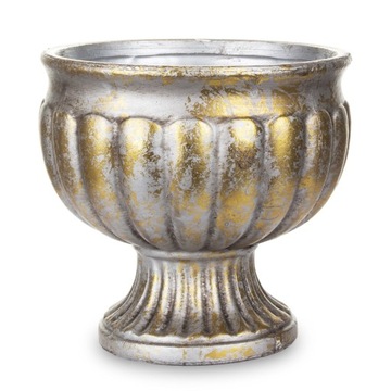 DONICZKA OSŁONKA BETONOWA OKRĄGŁA ZŁOTA 18X19 CM
