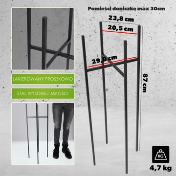 KWIETNIK STOJAK METALOWY NA KWIATY DO SALONU 87 cm