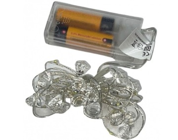 ПРОВОДНЫЕ ЛАМПЫ 20 СВЕТОДИОДНЫХ НА БАТАРЕЯХ АЛМАЗ + ТЕПЛЫЙ