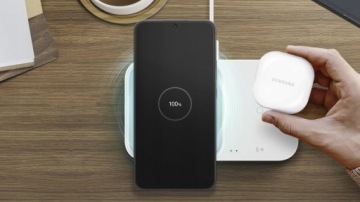 Индуктивное зарядное устройство Samsung 15W DUO, белое