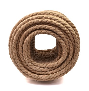 GRUBA LINA JUTOWA LINKA ŻEGLARSKA OZDOBNA SZNUR 20mm 100m