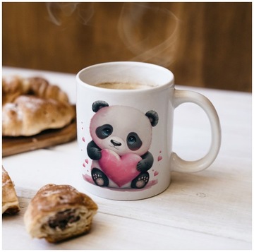Kubeczek na walentynki z pandą prezent walentynki