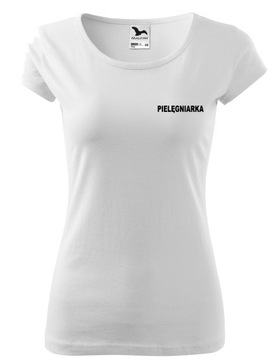 koszulka PIELĘGNIARKA damska NAPIS przód XL