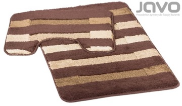 JAVO dywaniki łazienkowe 2cz 50x80 ROMA brąz-beż