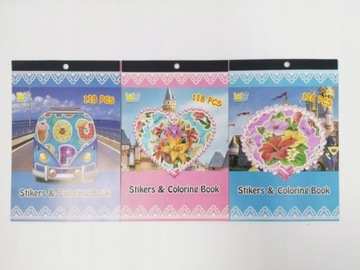 ZESZYT NAKLEJKI DLA DZIECI KSIĄŻECZKA OZDOBNA