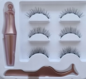 МАГНИТНЫЕ РЕСНИЦЫ 3X C+ BLING ПИНЦЕТ + ПОДВОДКА ДЛЯ ГЛАЗ