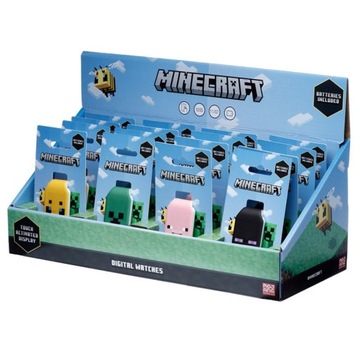 Силиконовые часы Minecraft с разными персонажами - РОЗОВЫЙ ЦВЕТ