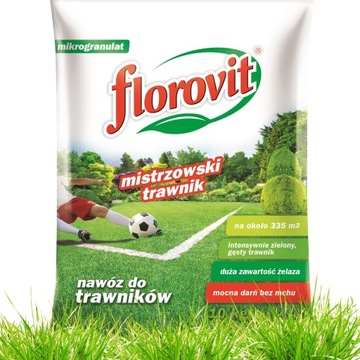 FLOROVIT NAWÓZ DO TRAWY TRAWNIKA Z MCHEM + ŻELAZO ANTY-MECH 10 KG