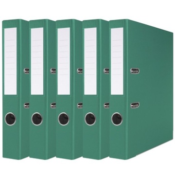 Segregator Biurowy A4 z Dźwignią Okucie 50mm Zielony x5