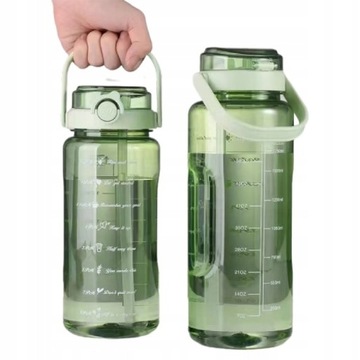 Duża Bidon Butelka Na Wodę Water Jug 2L przenośny