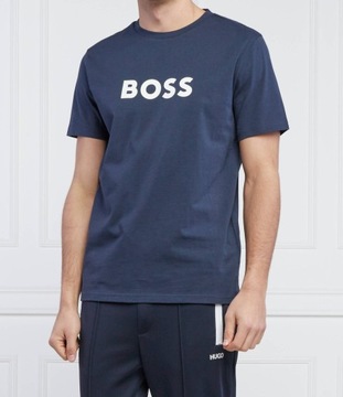 HUGO BOSS t-shirt | Regular Fit granatowy