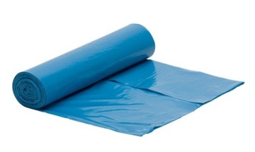 Worki na śmieci 60l LDPE niebieskie 50 szt/rol