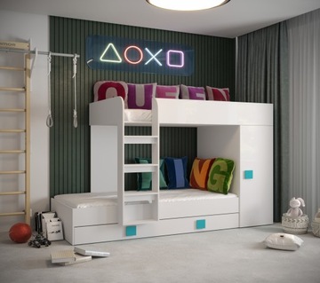 ТОЛЕДО 2-этажная двухъярусная кровать с лестницей