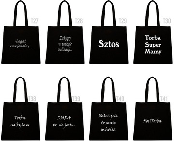 PAKUJ SIĘ ! TORBA Z NAPISEM NADRUK WZÓR T102