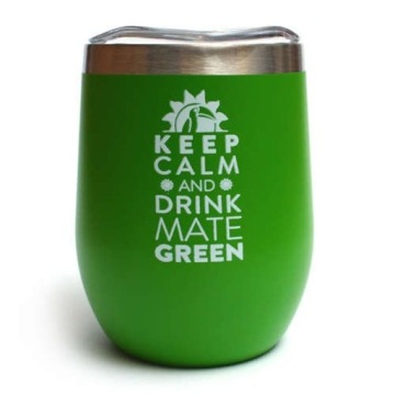 Green ThermoLid Verde Yerba Mate Thermal Matero Set 350ml + Bombilla