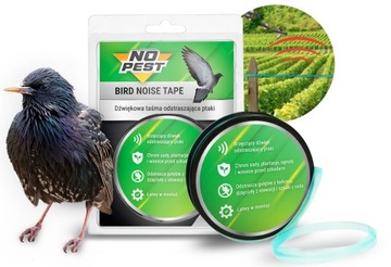 DŹWIĘKOWA TAŚMA ODSTRASZAJĄCA PTAKI SZPAKI GOŁĘBIE ODSTRASZACZ PTAKÓW 30MB