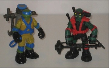 WOJOWNICZE ŻÓŁWIE NINJA - 2 FIGURKI - 12 CM