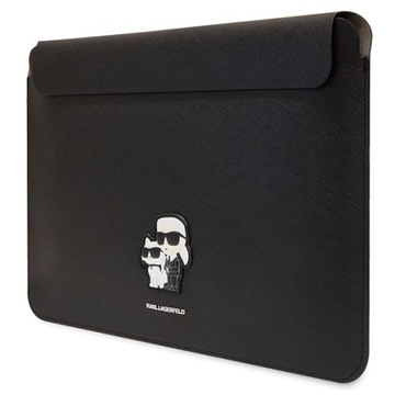 Чехол для ноутбука для планшета 14–16 дюймов Karl Lagerfeld Black Leather Slide