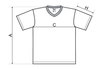 Koszulka t-shirt w serek MALFINI V-NECK zie 3XL
