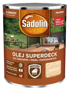 OLEJ SUPERDECK SADOLIN do drewna, bezbarwny 0.75l