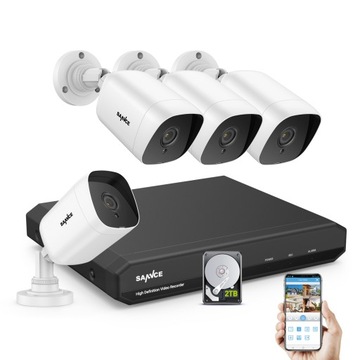 SANNCE System kamer bezpieczeństwa 8CH 5MP-2TB