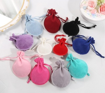 СУМКА ДЛЯ МОНЕТ ИЗ БАРХАТА МАЛИНА 9X12 СМ