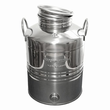 БОЧКА из НЕРЖАВЕЮЩЕЙ СТАЛИ INOX, герметичная пузырьковая банка, 10л, для самогона