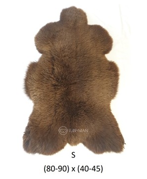 Натуральная коричневая овчина - Англичанка - S