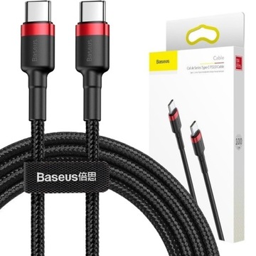 Kabel USB-C / USB-C, Baseus Cafule, 3A, 60W, 1m