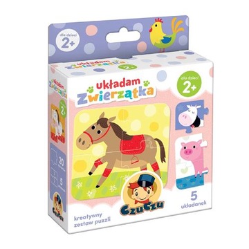 CzuCzu Pierwsze puzzle Układam zwierzątka 2+