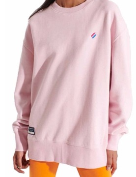 BLUZA DAMSKA RÓŻOWA DŁUGA CASUAL LOGO M/L