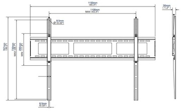 Плоский настенный кронштейн B-Tech