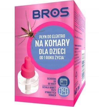 Płyn do BROS Elektro dla dzieci na komary 60 nocy