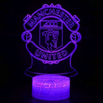 Lampka 3D nocna led usb + pilot MANCHESTER UNITED